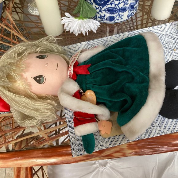 PRECIOUS MOMENTS CHRISTMAS DOLL 14" VINTAGE 1990 - Picture 8 of 8